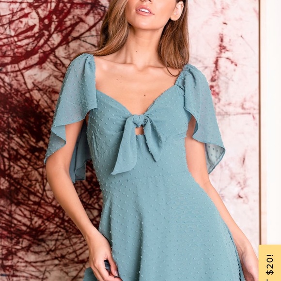 Lulu’s Swiss Dot Skater Dress - Picture 3 of 6